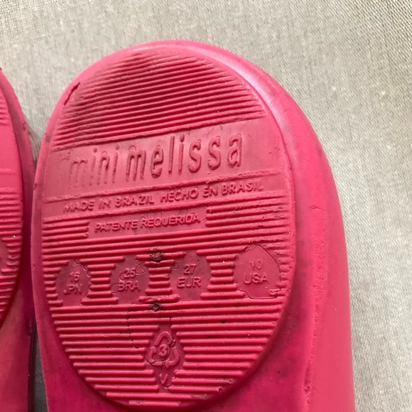 GUC Mini Melissa Pink Mary Jane Shoes with Pink Fabric Bows! - Picture 11 of 11